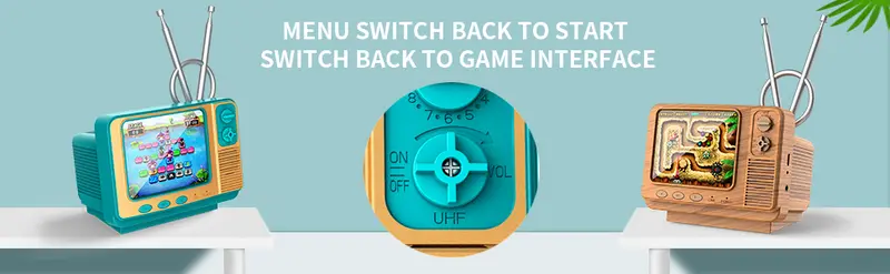 Product Introduction of PYBGE Retro Video Game Console GV300S: 308 Built-in Classic Games, Classic Retro 3-Color Gamepad, Mini Handheld TV-Style Game Player – Ideal for Kids & Adult Nostalgia Enthusiasts 6