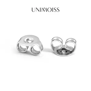 UniMoiss Butterfly Earring Backs Silver-Plated Anti-Slip Comfort Earring Clasps Universal Earring Stoppers