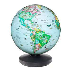 Replogle Made in USA Rotating Kids Globe 10″ Illuminated Spinning Light-Up World Globe with AR App STEM Learning Toy for Kids