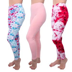 SPXTREME [3 Pack] Tie Dye Leggings for Women 4-Way Stretch Athletic Casual Lounge Yoga Pants Double Brushed Ultimate Comfort Buttery Soft Non-See-Through Premium Materials
