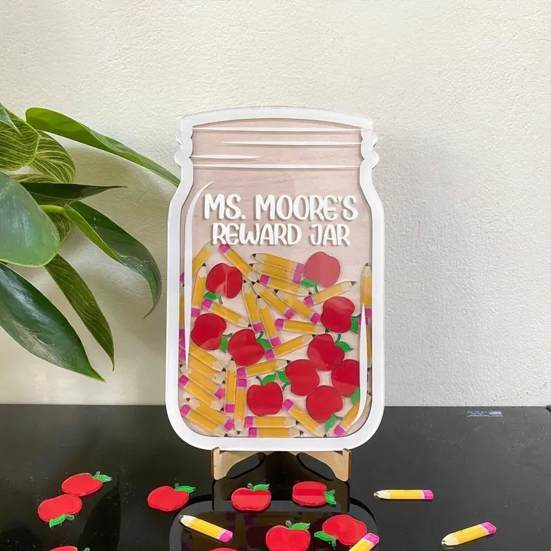 Reward Jar for Classroom Plaque and Sign, Teacher Reward Jar Gift, Reward Jar Smile, Back To School Gift Teacher Appreciation