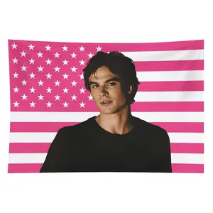 1pc 60x40in Humorous Americana Damon Flag Wall Hanging, American Retro Tapestries, Humorous Novelty Tapestries, Home Decor for Living Room, Bedroom