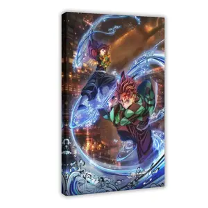 Tanjiro & Giyu Demon Slayer Poster, Infinity Castle Anime Wall Art, Classic Matte Paper Print