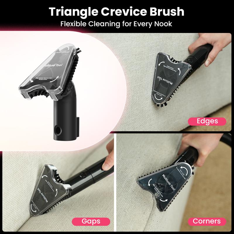 [NewYearSale!] Upholstery Carpet Vacuum Cleaner, 18KPa Suction Spot Cleaning Machine for Pet Stains, Carpets, Sofa, Car Seats, Mattress, with 3 Multipurpose Cleaning Tools, 6'' Deep Cleaning Brush | Portable 3-in-1 Little Pink C9S