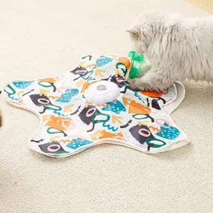 Electric Cat Hunting Toy Hood, Pet Ball Hide-And-Seek Game Cover, Automatic Cat Turntable Stress Relief Toy for Cats, Interactive Play