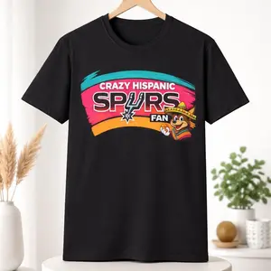 Crazy Hispanic Fan Tee, Basketball Fan Tee, Game Day Shirt, Sports Lover Gift, Funny Fan Tshirt, Spurs Supporter Tee