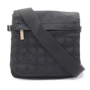 Pre-owned CHANEL Nylon Shoulder Bags New Travel Line Canvas Shoulder Bag