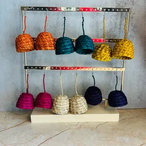40/ BOCKET SHAPE:  Handmade Raffia Leaves Earrings Naturally Colored Created to Elevate  Fashion Taste and Celebrate Afro Heritage.