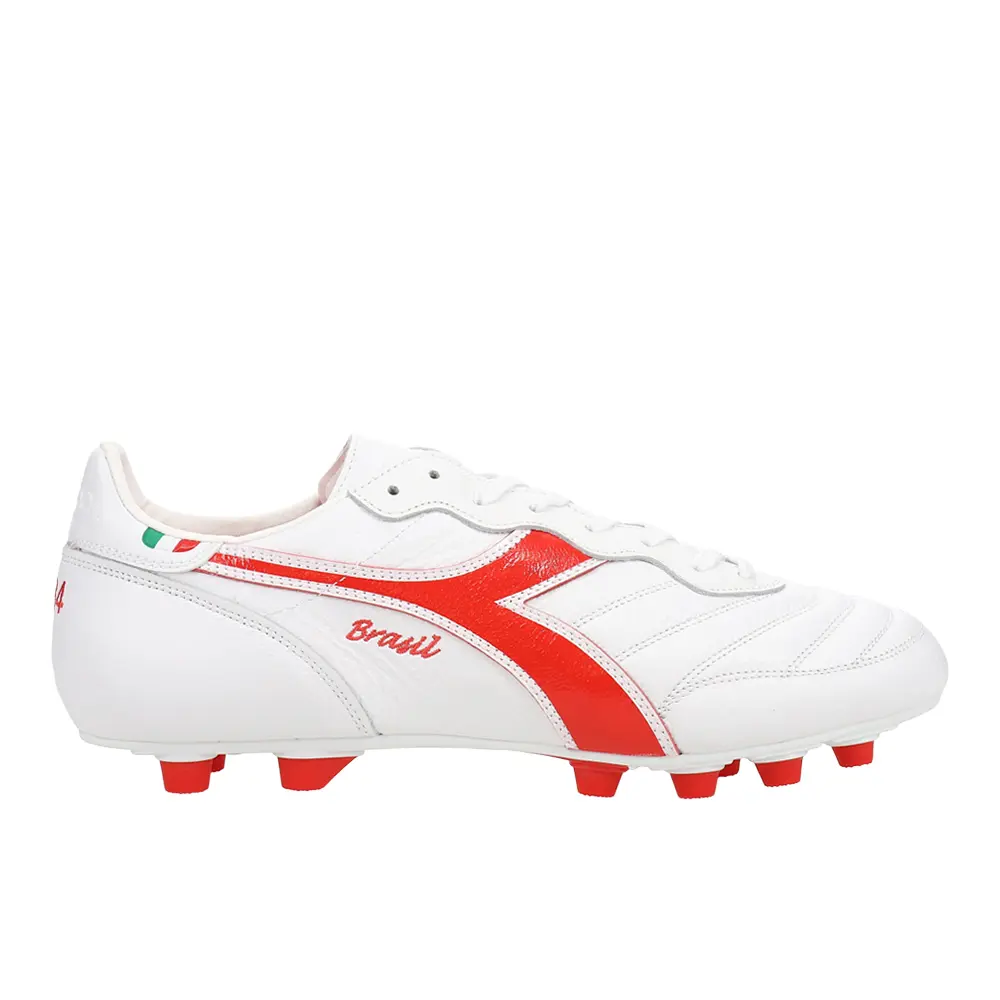 diadora Mens Brasil Italy Og Light Plus Multi-Density Polyurethane Firm Ground Soccer Cleats Cleated, Firm Ground - White diadora Mens Brasil Italy Og Light Plus Multi-Density Polyurethane Firm Ground Soccer Cleats Cleated, Firm Ground - White