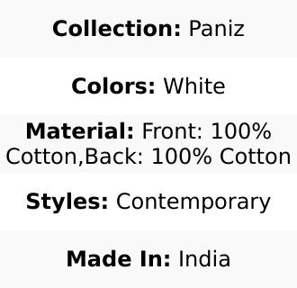 Paniz White Throw Pillow