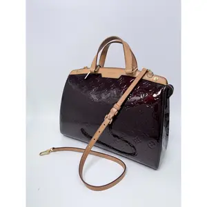 Brea GM Monogram Vernis Amarante Satchel Bag JA783LV