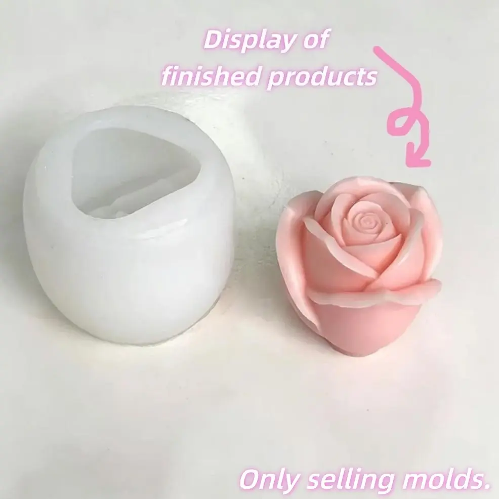 3D Rose Flower Silicone Mold, DIY Candle Making Tool, Reusable Floral Molds for Soap Crafting, Home Decoration Projects, Silicone Molds For Crafts