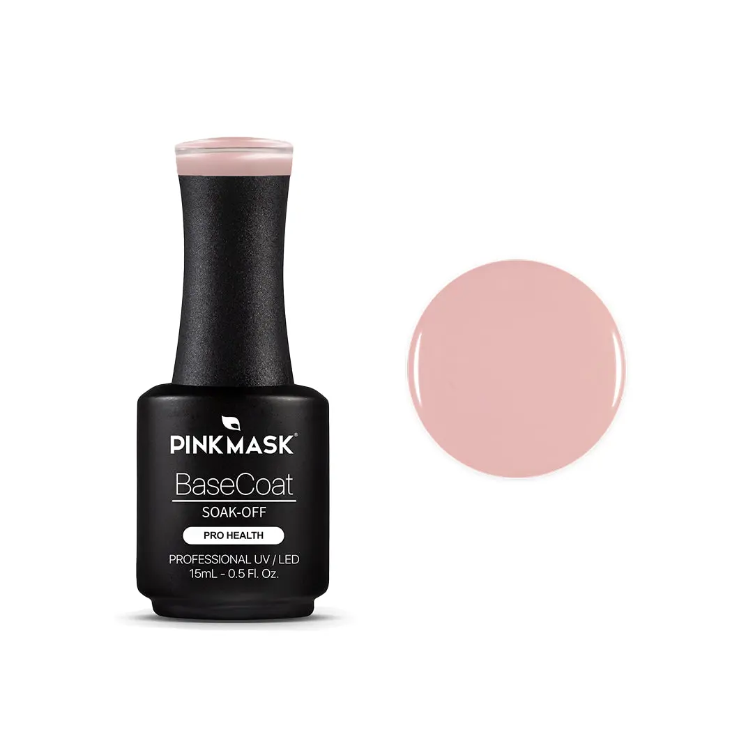 Rubber Base Coat for Strengthening Thin, Brittle Nails - Vegan, Self-Leveling UV LED Gel Polish for Professional Nail Art, 15ml, Base Coat Nails
