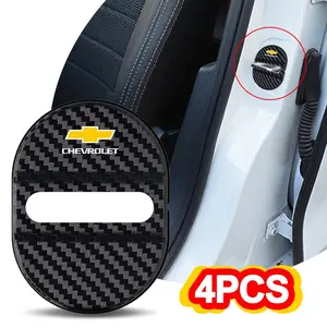 4pcs Car Styling Auto Protect Door Lock Cover Stickers Accessories Case For Chevrolet Captiva Spark Cruze Silverado Beat Groove