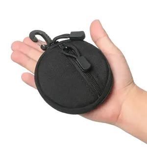 Tactical Key Pouch Portable Organizer with Outdoor Triangle Buckle Fits Earphones USB Drives U-Shields & Small Parts