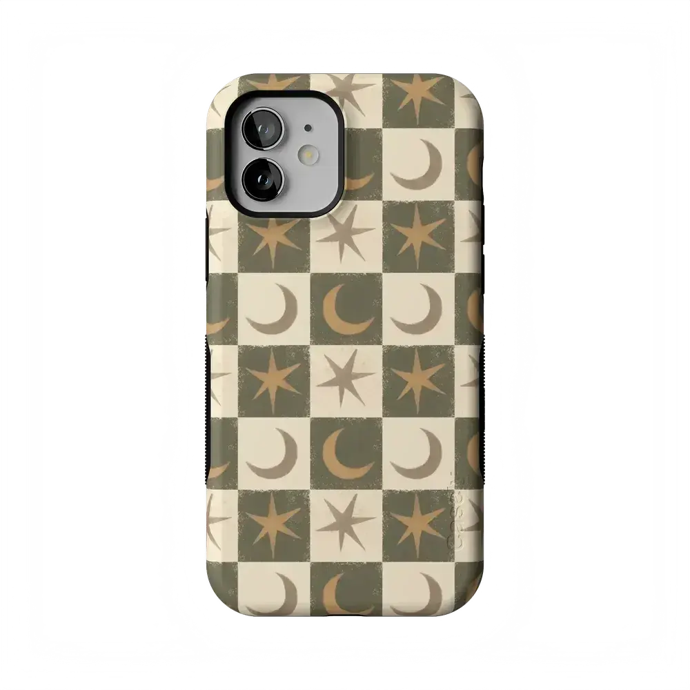 Casely iPhone 12 Mini Case | Mystic Moonstar | Green Celestial | Bold Protective Design | Compatible with MagSafe