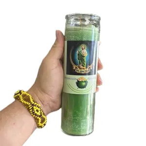 Abundance Candle Veladora de San Judas Tadeo for Protection and Abundance Vibrant Colors Warm Atmosphere Household Decor Ornament Freshener - Ornaments, Decoration