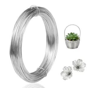 18 Gauge 99 Feet 1mm Silver Aluminum Bendable Craft Floral Wire for Jewelry Making Garden Sculpting Floral & Wreath Crafts