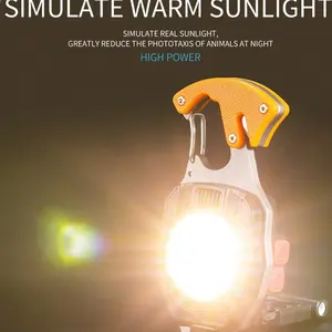 New Version 18 Functions in 1 Survival Keychain Light, Lasts 4 Hours Continuously on Single Charge, Ultra Bright COB LED, USB C Rechargeable, with Magnet, Bottle Opener, Emergency Whistle, IPX4 Waterproof, Perfect EDC Gear for Outdoor Adventures