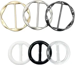 6 PCS Scarf Ring and Slides for Scarves T-Shirt Tie Clips for Women - Women's Clothes Scarf Buckle