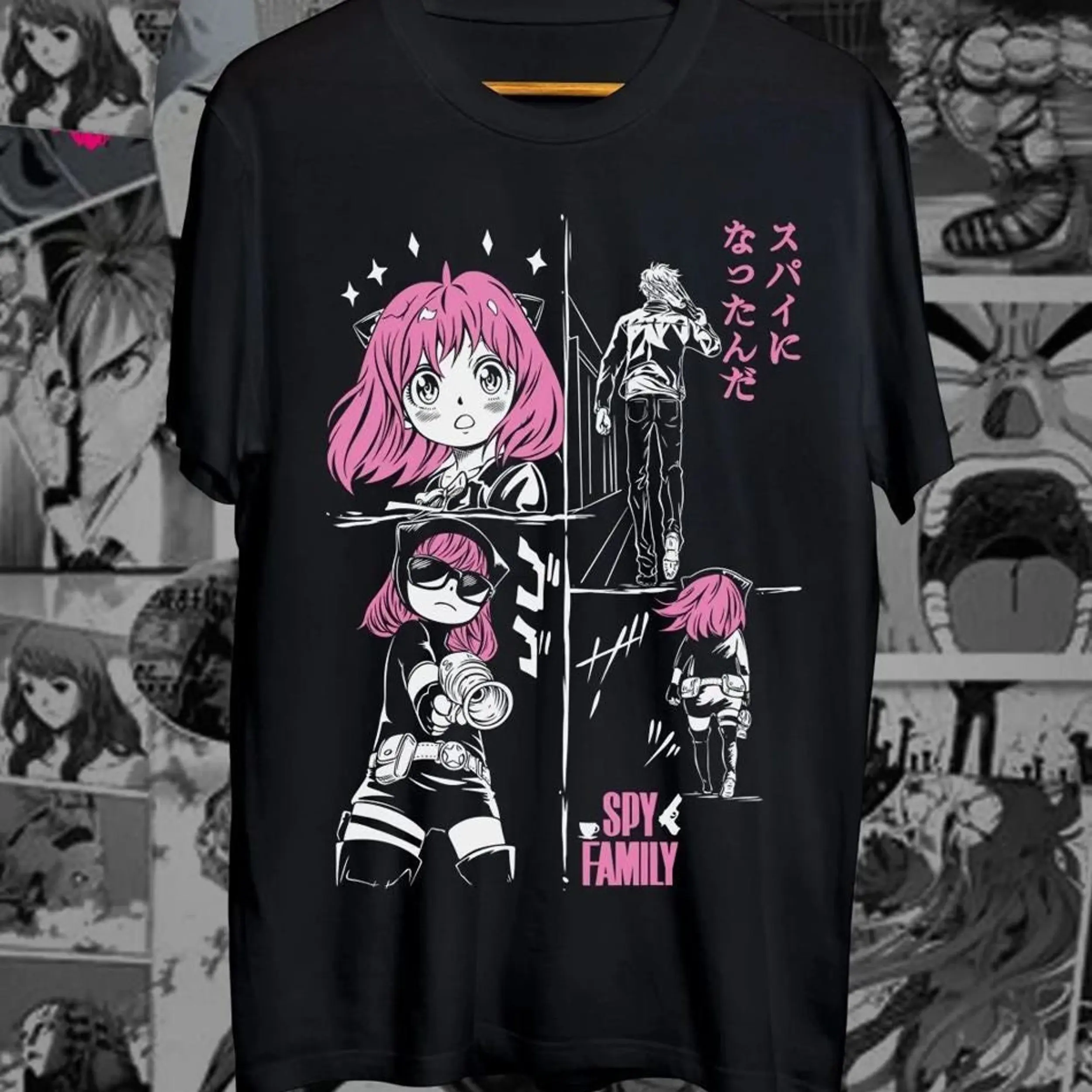 Spy x Family Anime Y2k Graphic Tee, Spy X Family Manga Youth Shirt, Family x Spy Anime T-Shirt for Men, Women and Kids