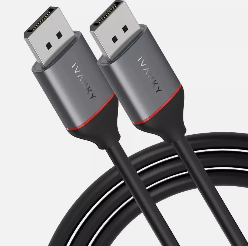 DisplayPort to DisplayPort Cable - 4K HD High-Speed DP Male-to-Male Cord with Secure Latch, 6.6ft for Monitors, PCs, Devices, Desktop & Laptop Graphics Card Accessories