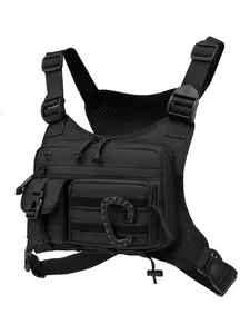 Unisex Sports Chest Bag, Water-Resistant Lightweight Running Vest with Phone Holder, Large Capacity, Multi-Pocket & Extra Storage for Cycling, Gym Workouts & Training