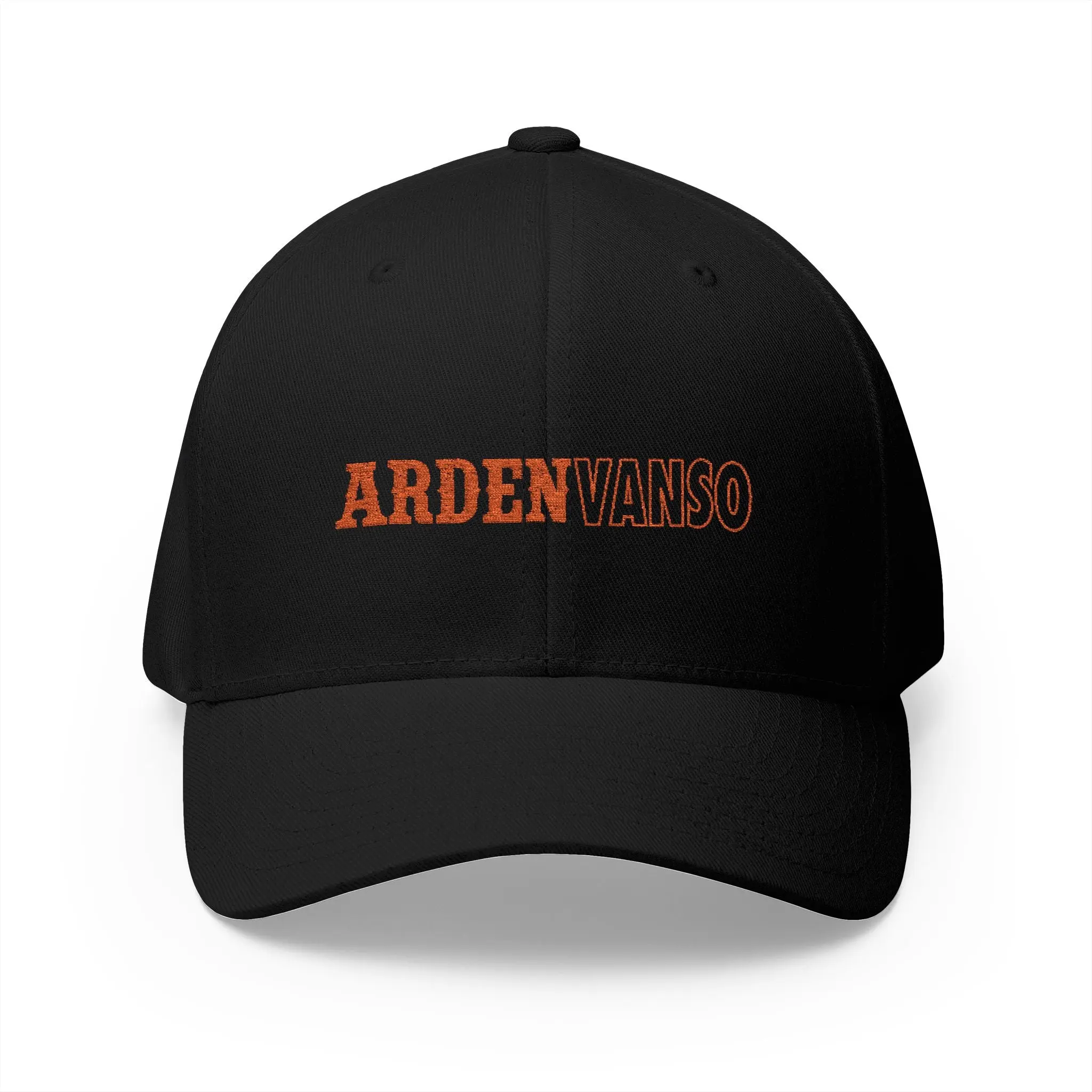 Warrior Cap — Black - Curved Brim Baseball Cap, Structured 6 Panel Twill Hat, Closed Back Stretch Fit, Black