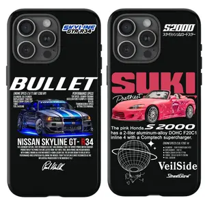 Bullet Suki Custom Protective Smartphone Case - Rubber & Polycarbonate, Shockproof Resistance Tech Accessory, Heavy-Duty Drop Protection, Car Lovers’ Phone Accessory, Ideal Gift for iPhone 11-17 Pro Max Plus