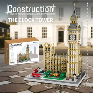 4060pcs/set Model Elizabeth Tower Building Block Toy, Famous Building Toy for Kids, Birthday Gift for Kids & Adults