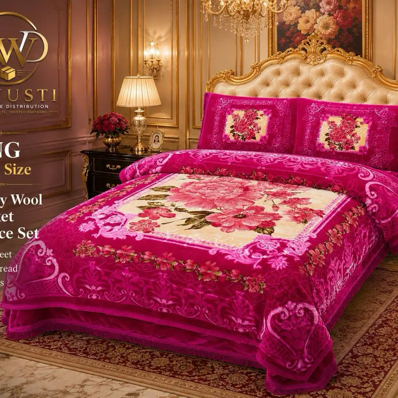 4-Piece Luxury Winter Bedding Set - Plush, Soft Textured Design Decorated Duvets & Sets for Cozy Bed Setup