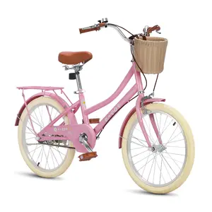 "20" Women's Classic City Bike - Front Woven Basket & Effortless Single-Speed Design | Stylish Cruiser for Campus Commutes, Farmers Market Trips & Urban Errands"