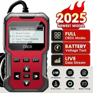 V420 Automotive OBD2 Diagnose Scanner, Ultimate Engine Fault Code Reader, All-in-One Scan Tool for Mechanics & DIYers, Vehicle Diagnostic Scanner Compatible with All OBD II Protocol Cars Since 1996, Automotive Diagnostic Tester