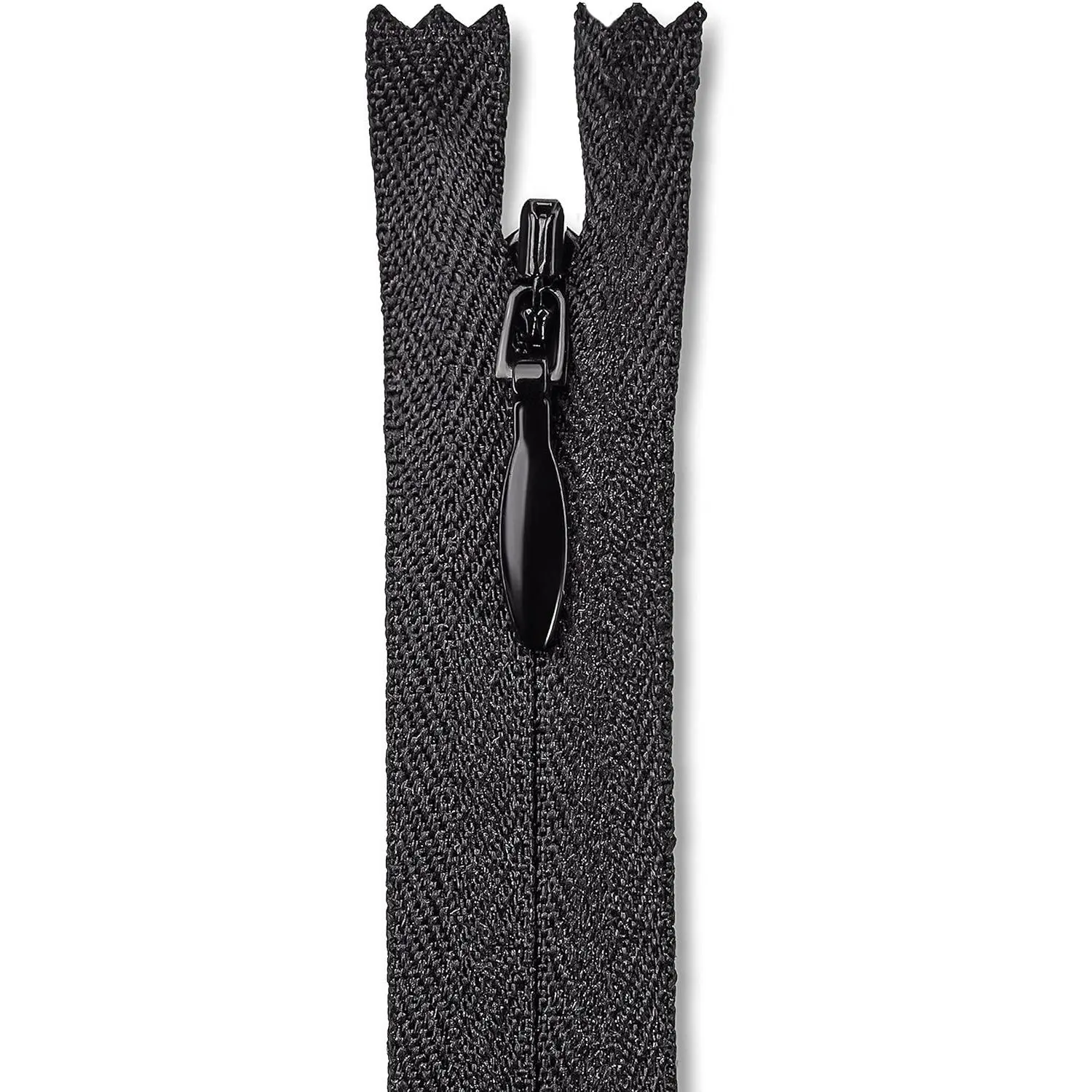 16 Inch Black Nylon Zipper for Crafts and Sewing