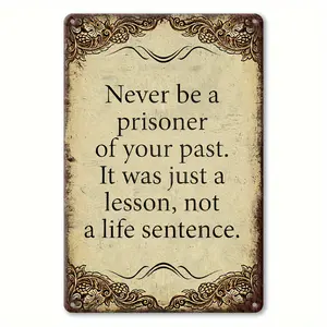 8"x12" Vintage Metal Painted Wall Finish Sign - Rust and Weather Proof, Historical Theme, Longitudinal, Outdoor Use, No Power, Ideal Gift for Porch, Garage, Home, Bar, Club, Farm, Garden Art Deco Decor