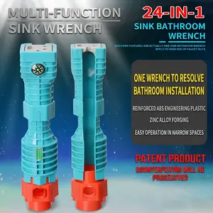 24-In-1 Bathroom Sink Wrench Set, Pipe Faucet Repair Tool Kit, Essential Hardware Maintenance Tools, Versatile Plumbing Accessories