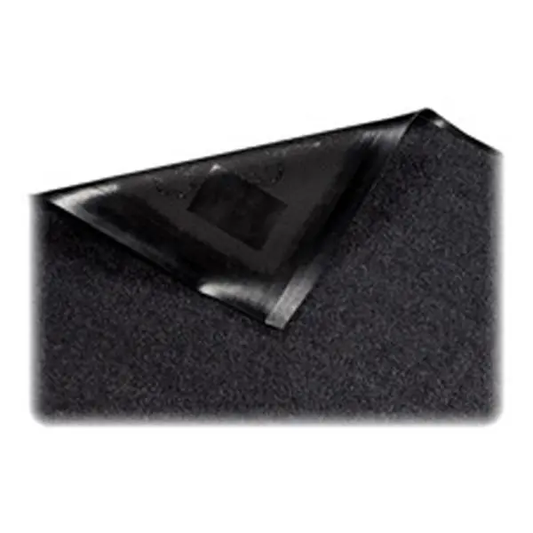 Indoor Nylon Carpet Mat - Durable, Rubber Backing, Wash-Free, Reinforced Border Edges, 3ft.x5ft., Black, Ideal for High-Traffic Areas, Picture Frame