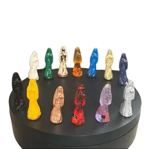 1 Piece Santa Muerte mini statue pocket size color altar Religious Decor Ornaments