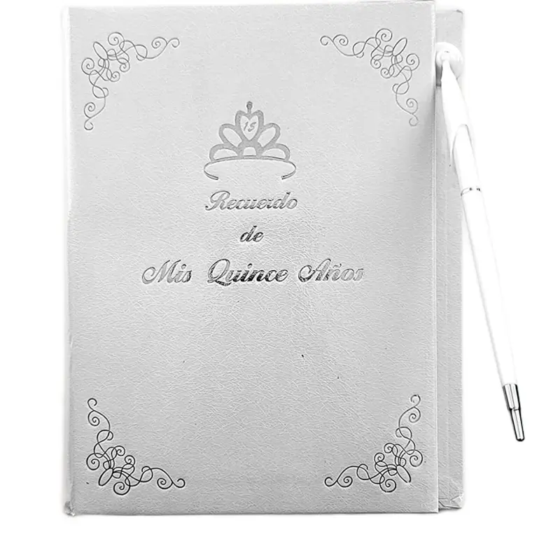 Quinceanera Guest Book - Hardcover Journal Notebook, Festive Party Supply for Quinceanera & Wedding Celebrations