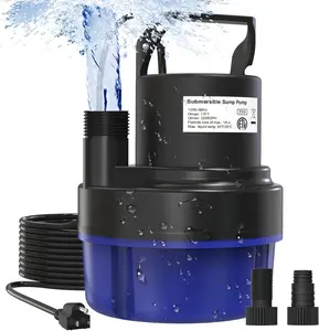 1/2HP Submersible Water Pump, 2500GPH Portable Sump Pump for Pool Draining, Pool Cover Pump with 25FT Power Cord for Basements Pool Fountains Hot Tub Garden