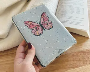 Butterfly Kindle Insert, Pink Butterfly, cute Aesthetic E-Reader, Art for Clear Kindle Case, Kindle Paperwhite Decoration, Bookish Gift
