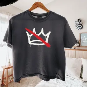 Comfort Colors Boxy Crop Top No Kings in America T-shirt, Anti Trump Shirt