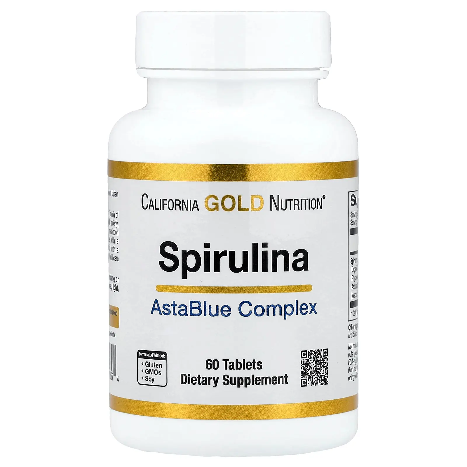 California Gold Nutrition Spirulina, Organic AstaBlue Complex Blend, 60 Tablets