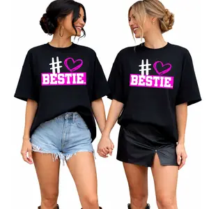 Made In USA, (1 Shirt Only) BFF Tshirt, Bestie Tshirt, Best Friends Forever Outfit, Friendship Love Quote Apparel, Cotton Daily Wear, Family Gift Idea, Unisex Casual Top