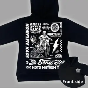 Moto Mayhem Hoodie, YOUTH and ADULT 2 Sided Dirt Bike Send It Graphic Hoodie, Moto Mayhem Racing Offroad Kids Biker Lifestyle Gift Pullover, Bikerider Outfit, Motocross Tee, Streetstyle T-shirt, Moto Club lover Tee, racing clothing, matching family
