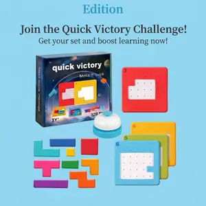 Quick Victory Puzzle Battle Game - Fast-Paced Logic Matching Toy with Game Bell, Viral TikTok Challenge Board Game for Kids & Adults, Competitive Brain Teaser for Family Night