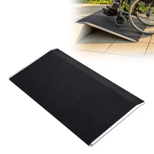 【Spotlight Day】VEVOR Threshold Ramp for Doorways, 31.9 x 15.4 in, Platform Aluminum Wheelchair Ramp, Non-Slip Door Threshold Ramps, 400 lbs Load Capacity, for Home Steps, Curbs, Wheelchairs, Walkers, Scooter, Carts