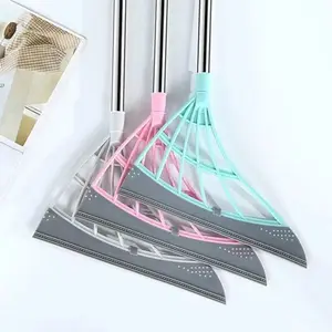 All-Surface Silicone Broom, Squeegee, Pet Hair Remover - Smart Broom for Indoor Cleaning - Cleans Glass, Fine Dust, Hair, Liquids - for Smooth Floors, Rugs, Windows tiktokshopspringglowup