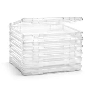 Sorbus Set of 6 Thin Clear Project Case Fit 12"x12"