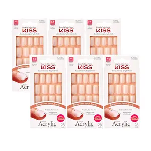 KISS Salon Acrylic Natural Nails PRESS ONS 6PACK(KSAN02)